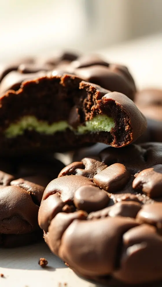 Chocolate Mint Hershey Cookies