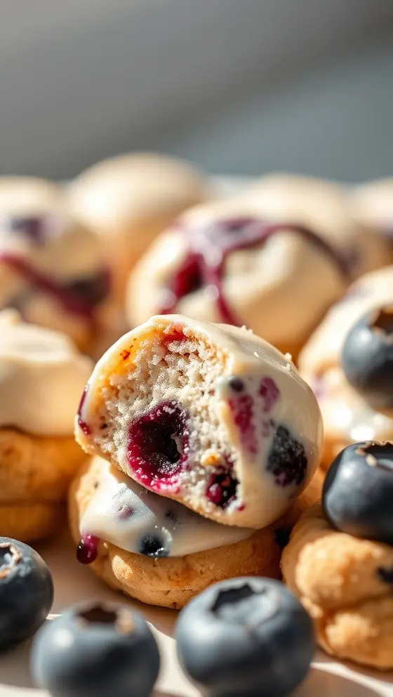 Creamy Blueberry Cookie Drops