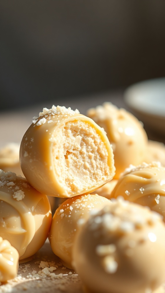 Creamy Eggnog Fudge Balls