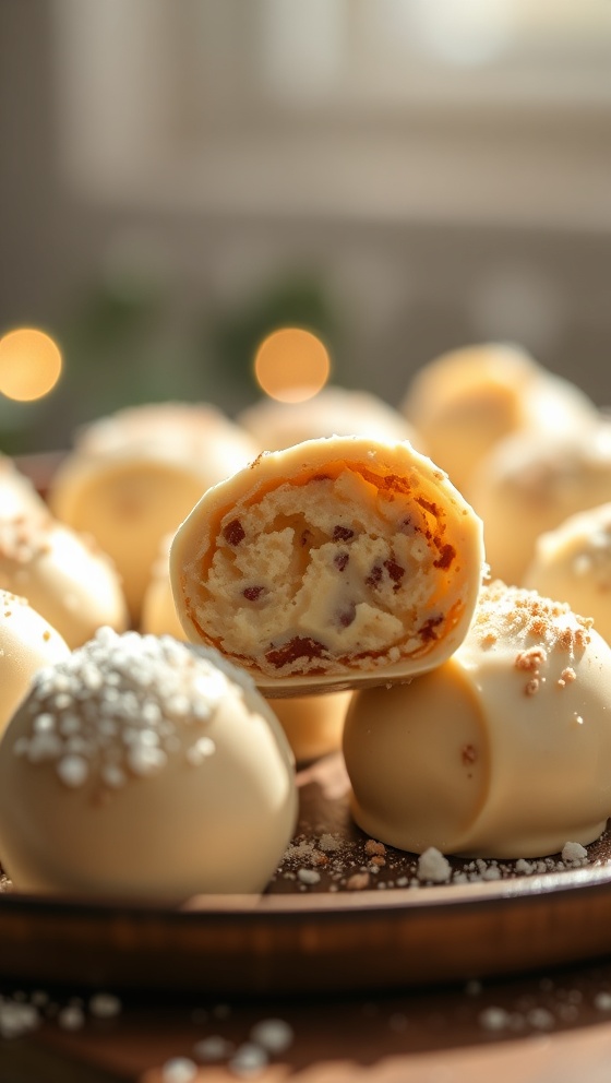 Holiday Eggnog Cream Truffles