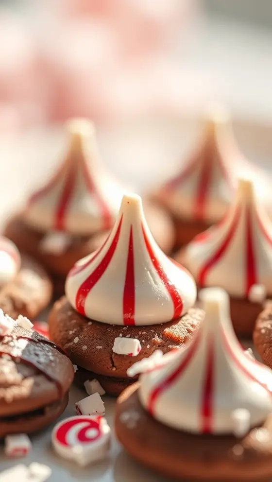 Peppermint Chocolate Kiss Cookies