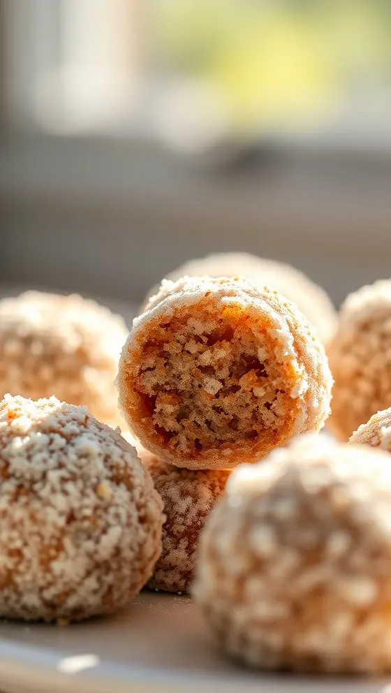 Spiced Cinnamon Snowball Bites